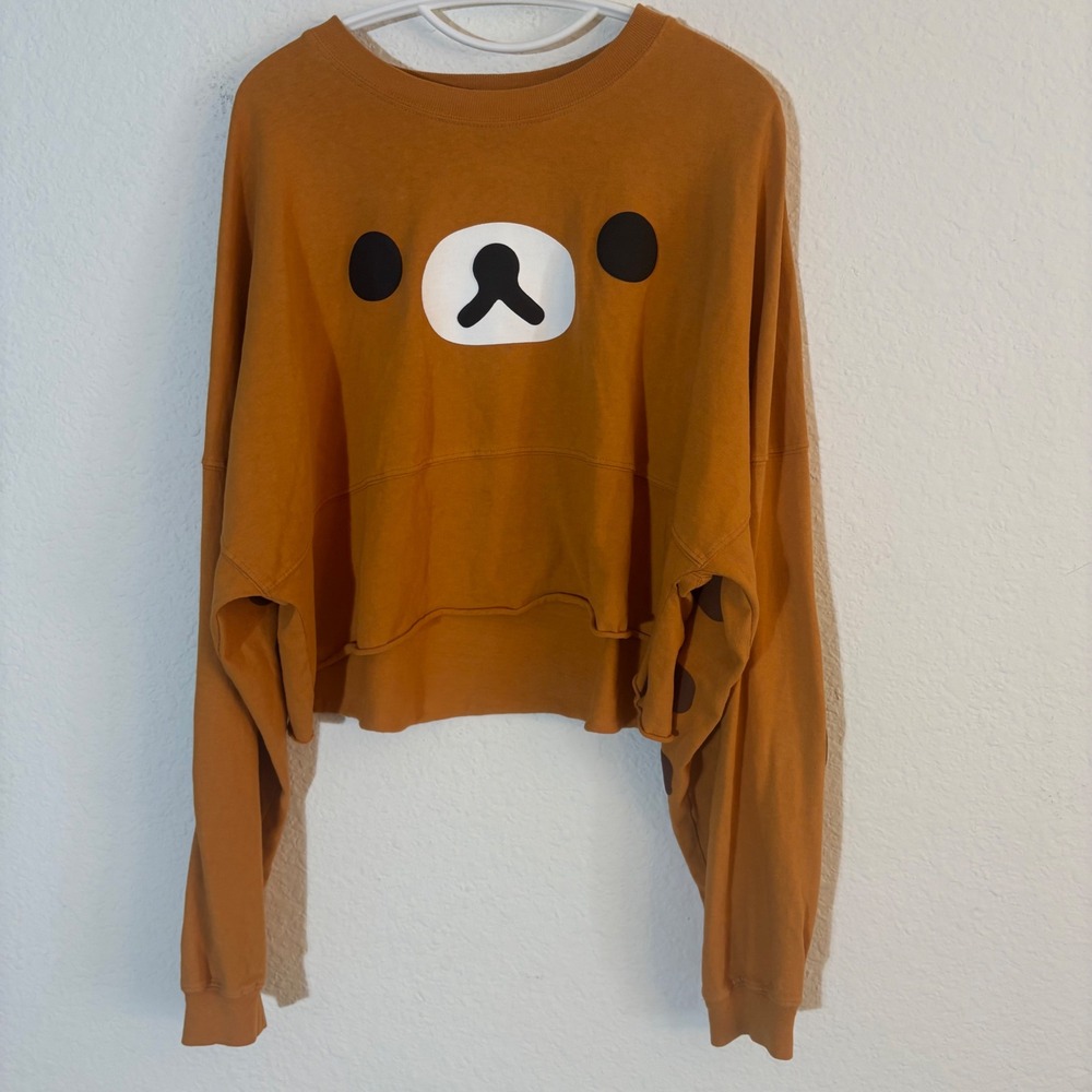 Rilakkuma x JapanLA Spirit Jersey Brown Cropped Top L